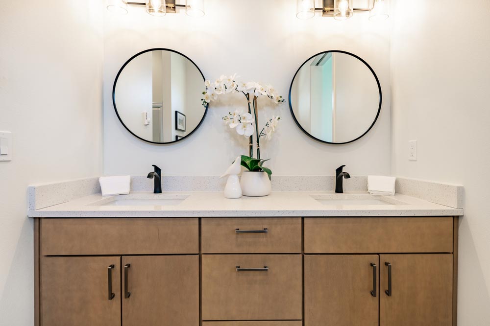 Bathroom With Custom Cabinets