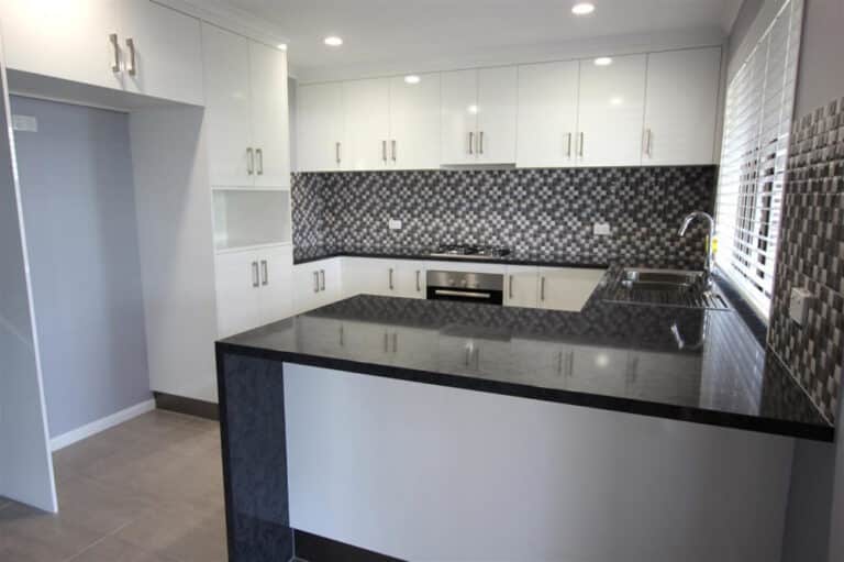 White Custom Cabinets Installed in A Kitchen